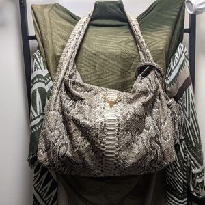 Taxidermy Python Hobo Bag